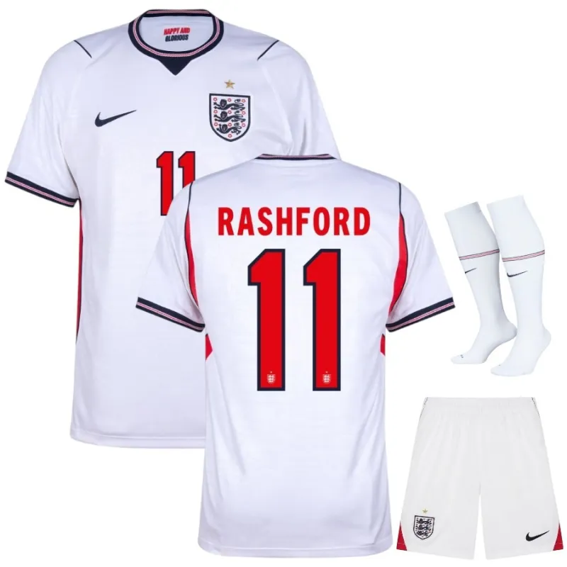 England RASHFORD 2026/27 Heimtrikot Kinder Weiß