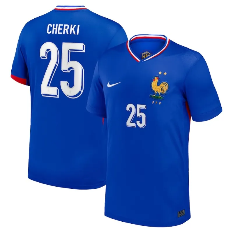 Cherki France 2024/25 Kids' Home Replica Jersey Blue