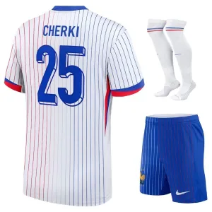 Cherki France 2024/25 Kids' Away Replica Kit Blue