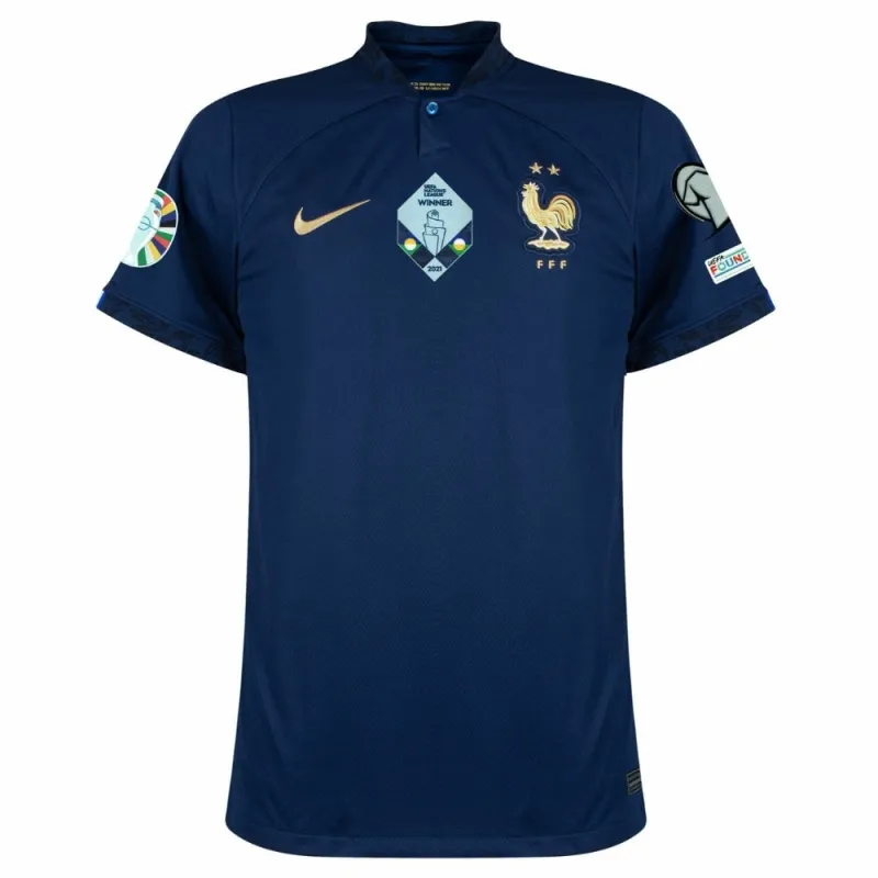 Das Kinder-Kit-Maillot der französischen Nationalmannschaft für die Europameisterschaft 2024 zu Hause - Blau