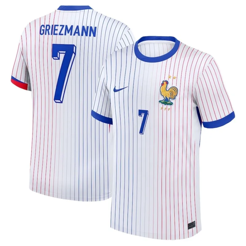 La camiseta visitante de Griezmann para la selección nacional francesa en 2024/25 - Blanca
