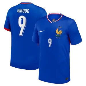 The home jersey of the French national team worn by Olivier Giroud in 2024/25 - Blue.