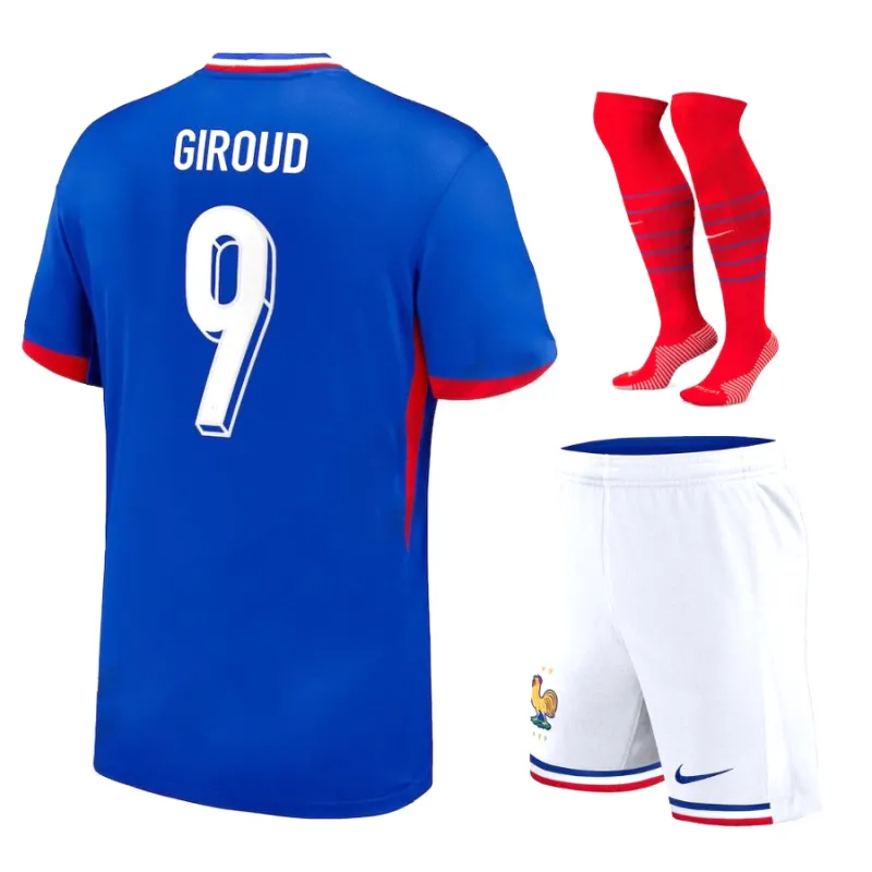 El camiseta del kit infantil local de la selección nacional francesa de Giroud en 2024/25 - Azul