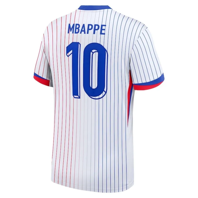 Mbappé's away children's kit of the French national team in 2024/25 - White