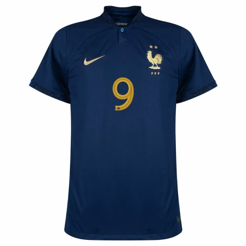 Olivier Giroud's French national team 2022 home World Cup jersey - Blue