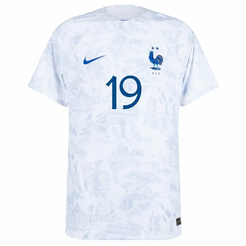 Karim Benzema's French national team 2022 away World Cup jersey - White