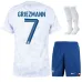 Antoine Griezmann's French national team 2022 away World Cup children's jersey set - White