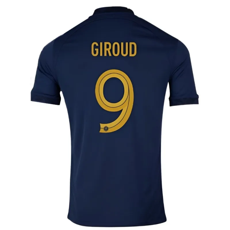 Olivier Giroud's French national team 2022 home World Cup children's jersey set - Blue