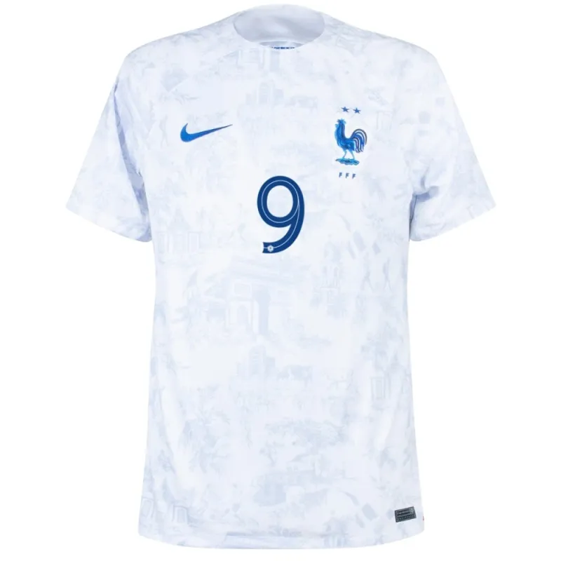 Olivier Giroud's French national team 2022 away World Cup children's jersey set - White
