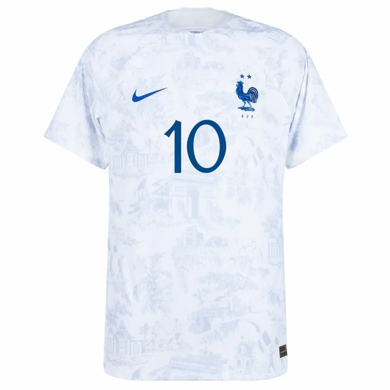 Kylian Mbappé's French national team 2022 away World Cup children's jersey set - White