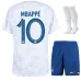 Kylian Mbappé's French national team 2022 away World Cup children's jersey set - White