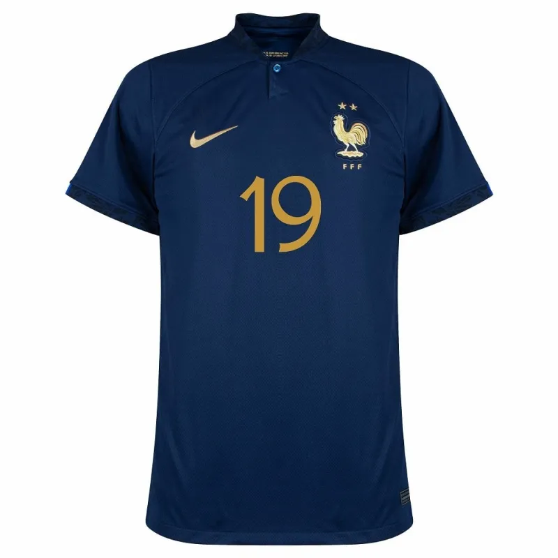 Karim Benzema's French national team 2022 home World Cup children's jersey set - Blue