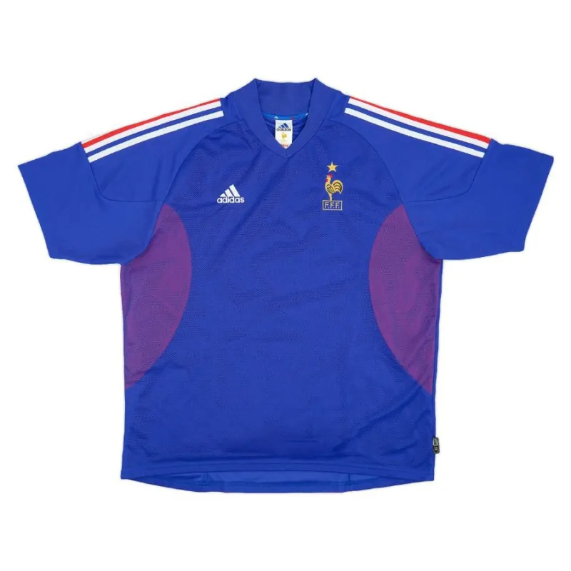 The retro home jersey of the French national team from 2002 to 2004 - Blue