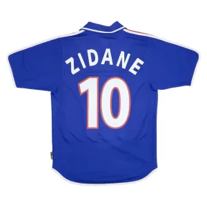 The retro home jersey of Zinedine Zidane's French national team in 2000 - Blue