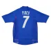 Le maillot rétro domicile de l'équipe nationale de France porté par Robert Pires entre 2002 et 2004 - Bleu