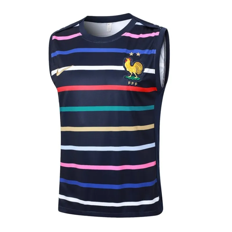 The French national team's 2024/25 vest and shorts - blue pattern.