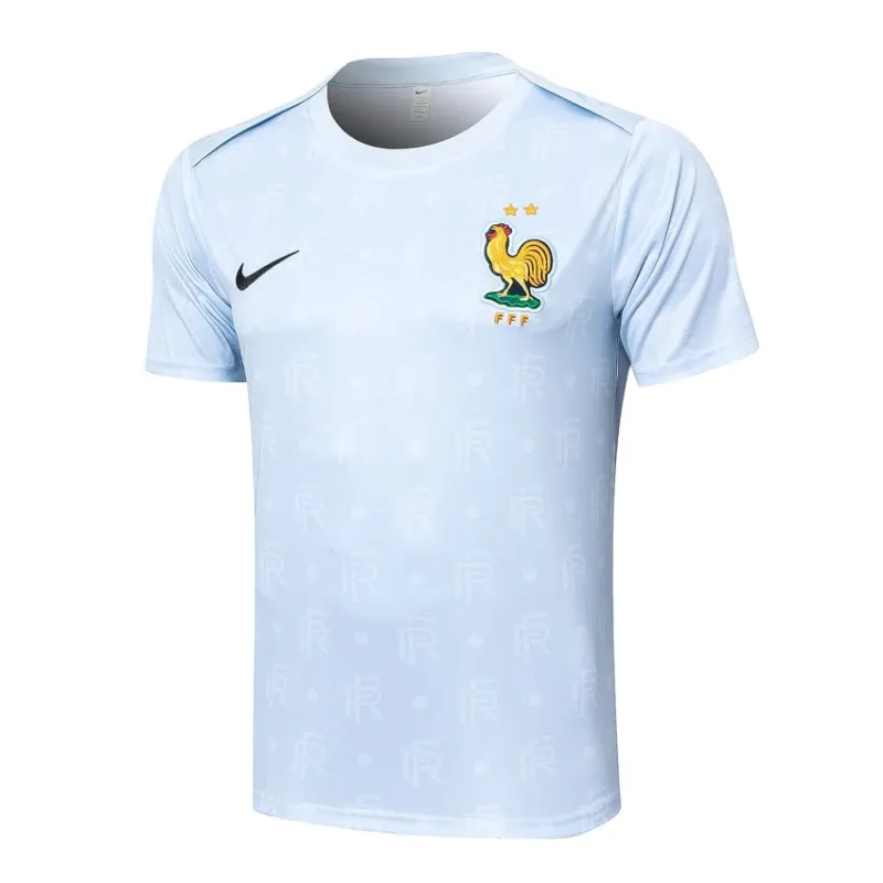 The training suit and shorts of the French national team for the 2024/25 season - off-white.