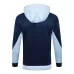 The French national team's 2024/25 hooded sportswear and pants - white/blue.
