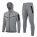 The French national team's 2024/25 hooded sportswear and pants - grey.