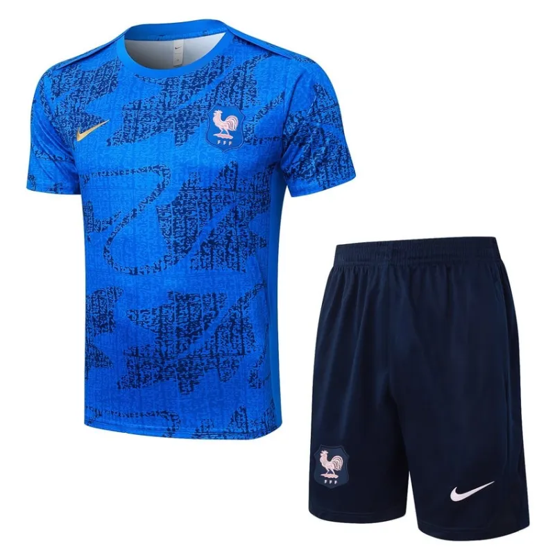 France 2025/26 Training Jersey + Shorts - Blue