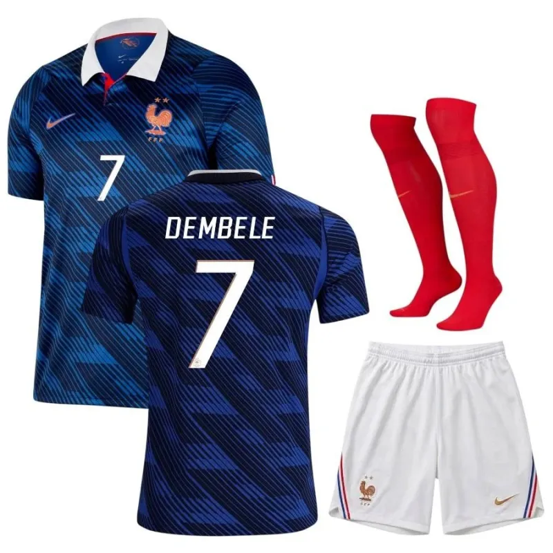 France DEMBELE World Cup 2026 Home Kids Football Mini Kit