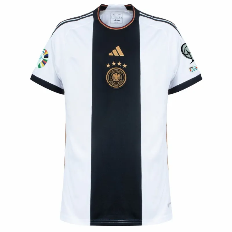 Kit maglia per bambini della Germania per l'Euro 2024 in campo nazionale - Bianco
