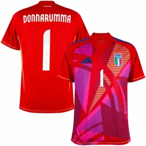 Donnarumma's Italy 2024/25 Goalkeeper Kids' Jersey - Red