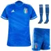 Italiens 2023/24 Heim-Kinder-Trikot-Kit - Blau