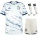 Italy's 2023/24 Away Kids' Jersey Set - White