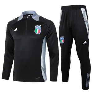 Italy's 2024/25 long-sleeved sportswear + pants - black