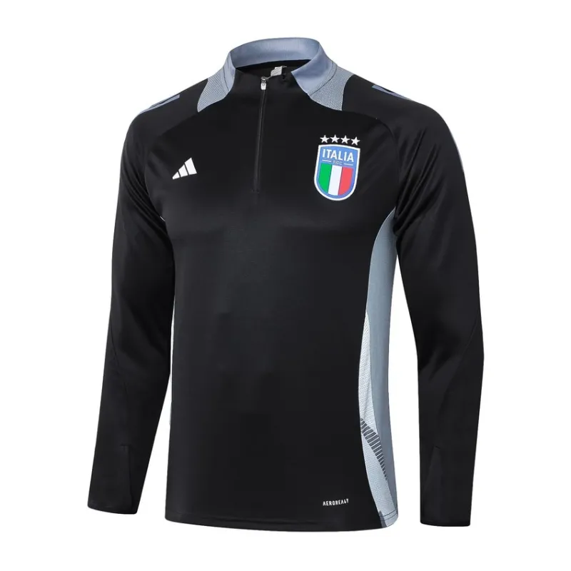 Tenue de sport à manches longues + pantalons d'Italie 2024/25 - noir