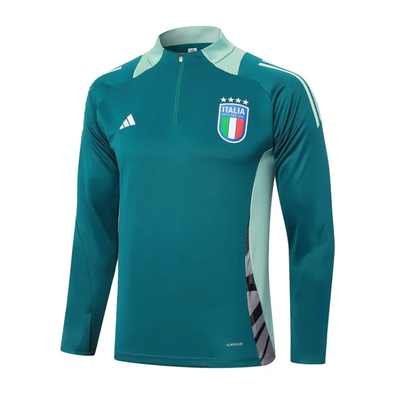 Tuta da sport a maniche lunghe + pantaloni d'Italia 2024/25 - verde