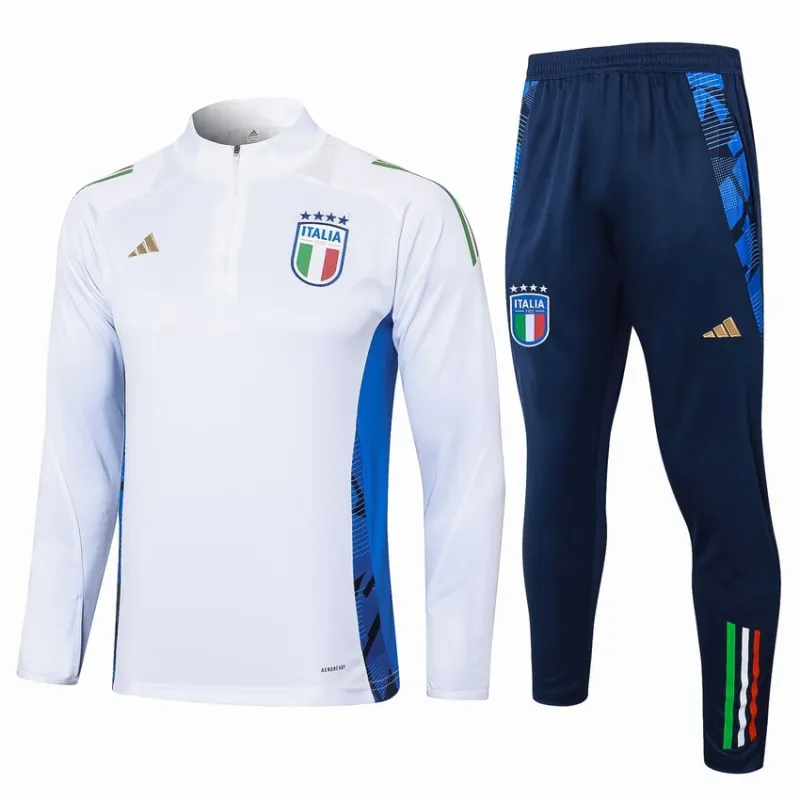 Italy's 2024/25 long-sleeved sportswear + pants - white