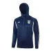 Vêtements de sport à capuche + pantalons d'Italie 2024/25 - bleu foncé