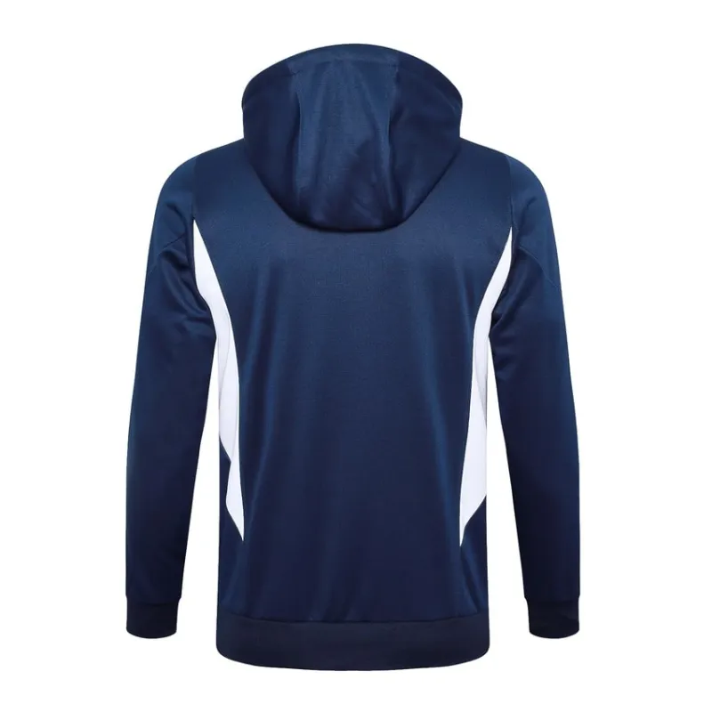 Vêtements de sport à capuche + pantalons d'Italie 2024/25 - bleu foncé
