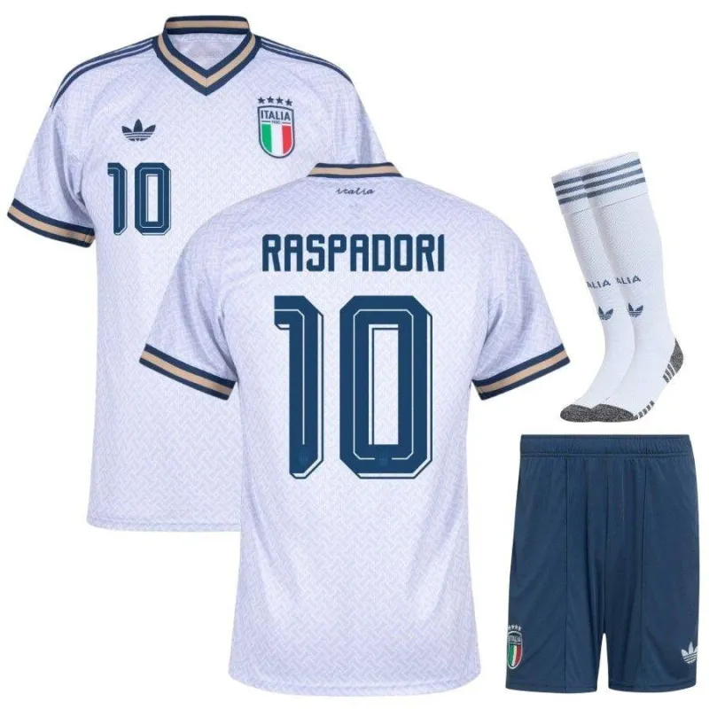 Italy RASPADORI 2026/27 Away Kids Kit White