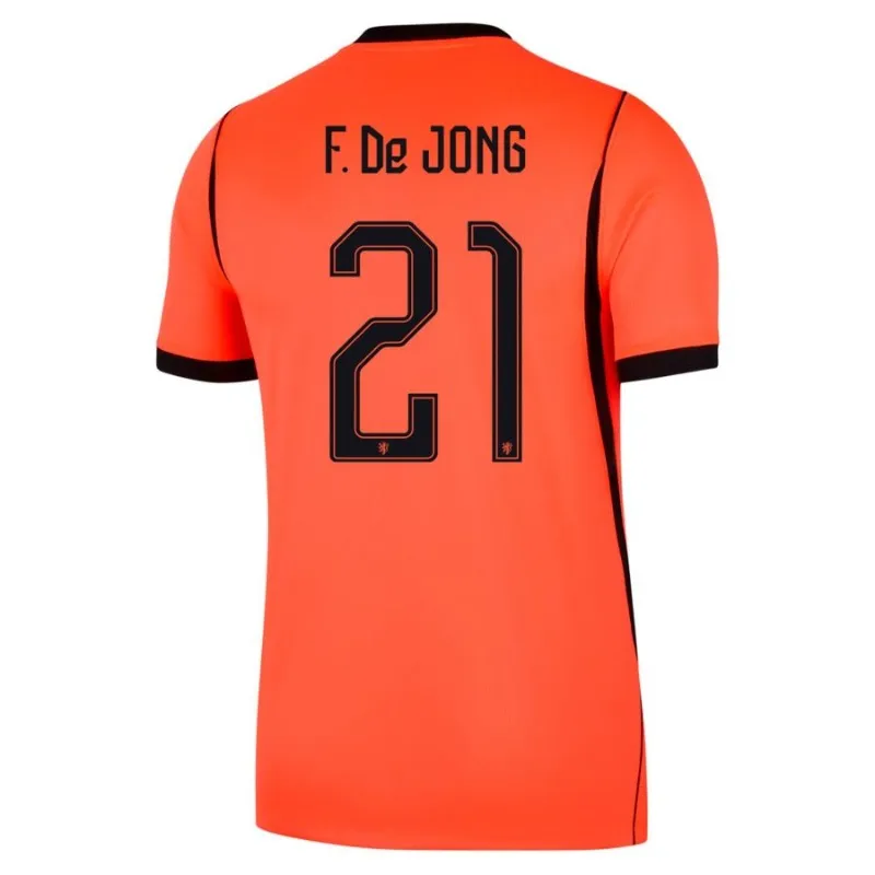 Netherlands F. DE JONG 2026/27 Home Jersey Orange