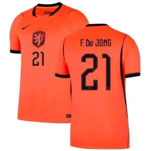 Netherlands F. DE JONG 2026/27 Home Jersey Orange
