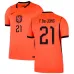 Netherlands F. DE JONG 2026/27 Home Jersey Orange