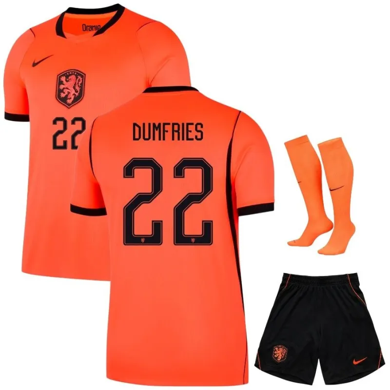 Netherlands DUMFRIES 2026/27 Home Kids Kit Orange