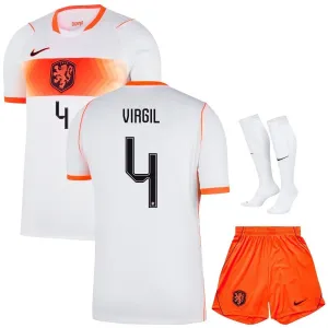 Niederlande VIRGIL 2026/27 Auswärtstrikot Kinder Weiß