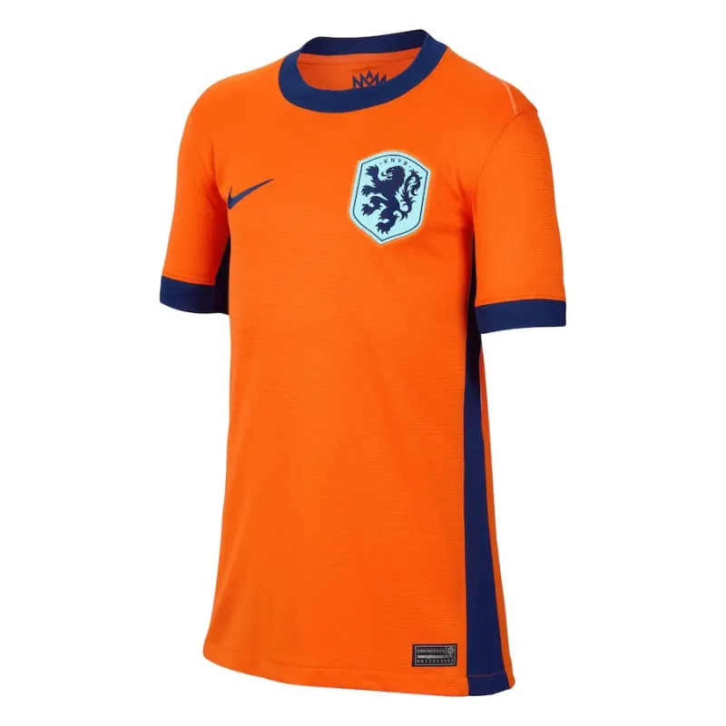 The Netherlands' 2024/25 home kids' football jersey - orange