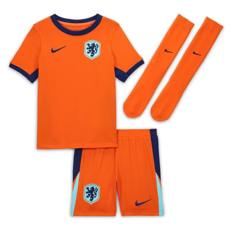 Conjunto de camiseta local para niños de los Países Bajos 2024/25 - naranja