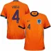 La camiseta local de los Países Bajos 2024/25 de Virgil - naranja