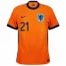 De Jong's Netherlands 2024/25 home football jersey - orange