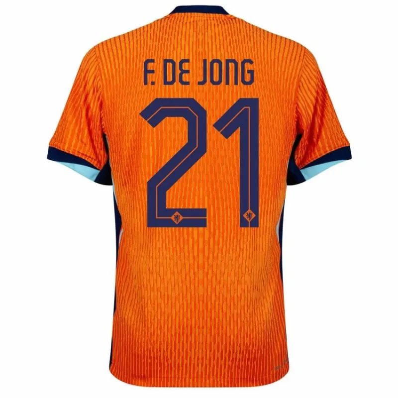 De Jong's Netherlands 2024/25 home football jersey - orange