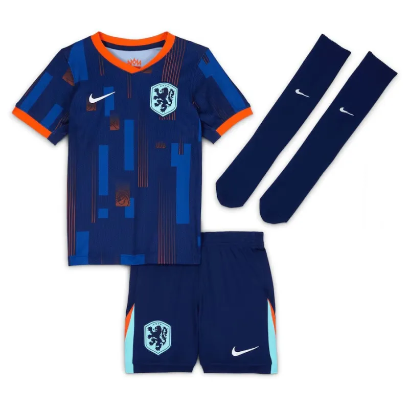 Netherlands 2024/25 away kids football kit - blue