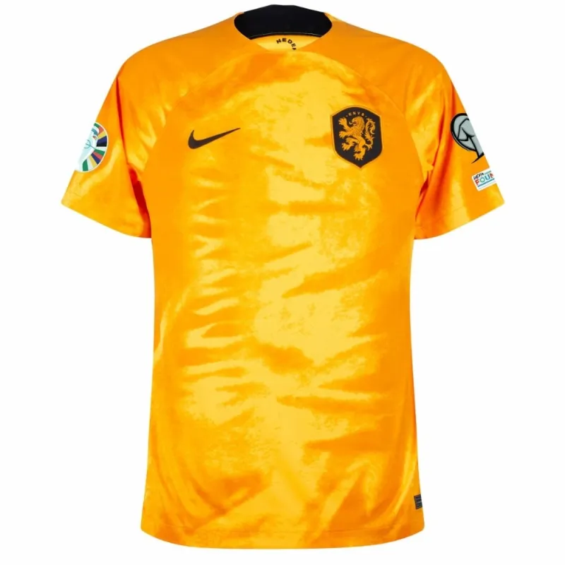 Netherlands' 2024 UEFA Euro home football jersey - orange