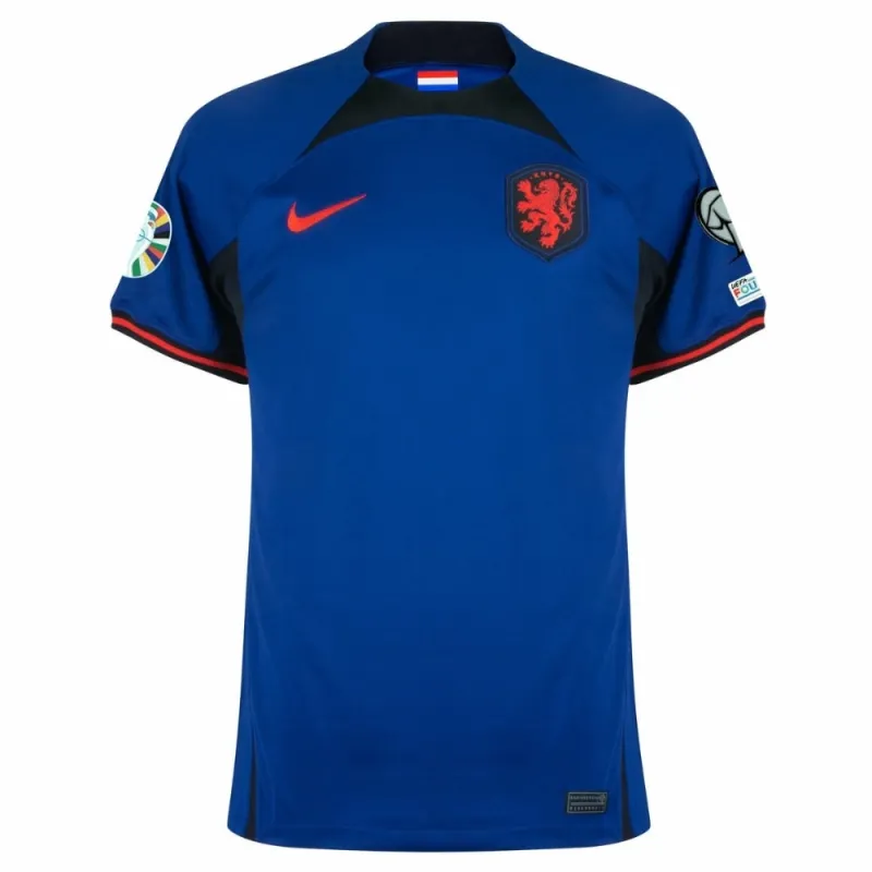 Netherlands' 2024 UEFA European Championship away football jersey - blue