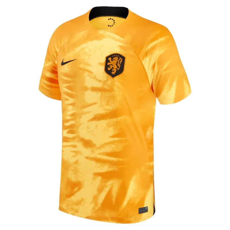 Netherlands' 2023/24 home kids' football kit - orange